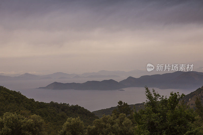 土耳其fethiye mugla附近地中海海岸著名的天然卡巴克海滩